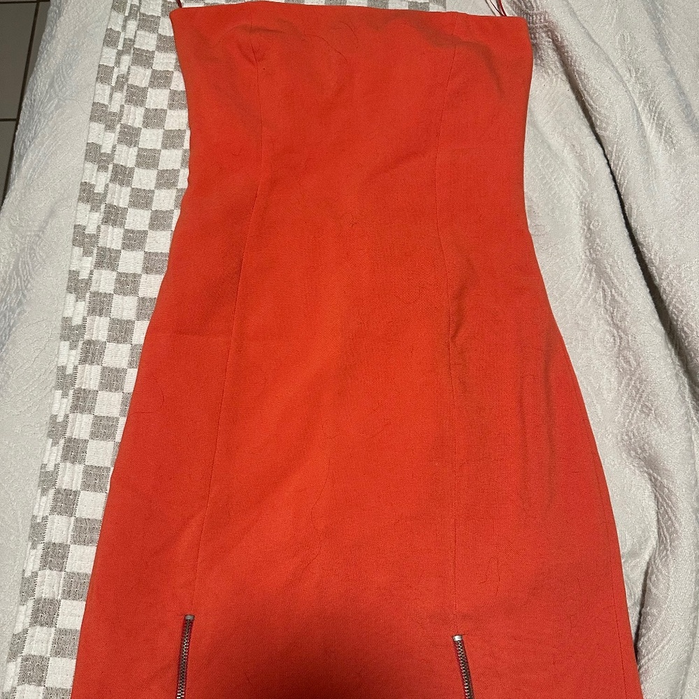 Zara tube red dress